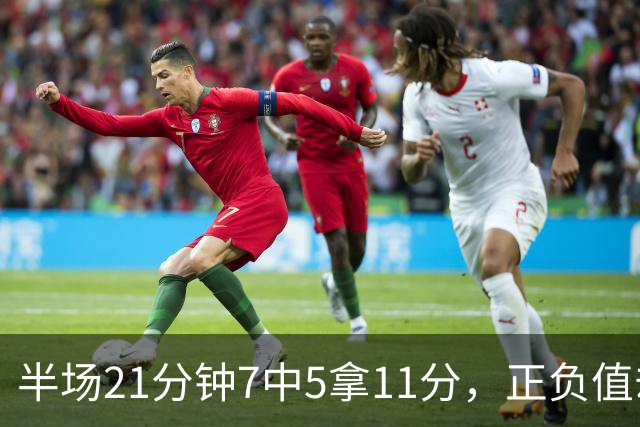 半场21分钟7中5拿11分，正负值却是-6