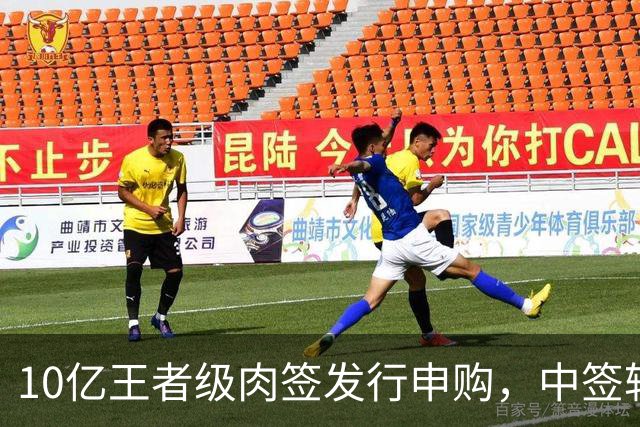 10亿王者级肉签发行申购，中签较容易，股民打新能吃肉！